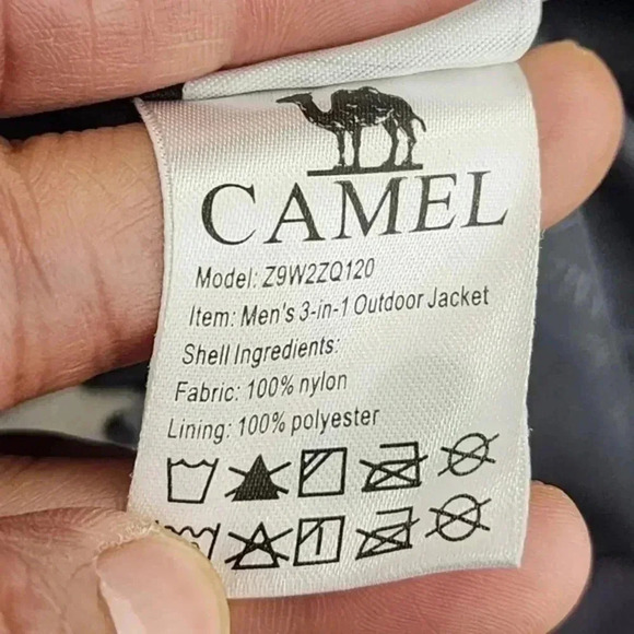 Camel Men's XXL Windbreaker Full Zip Hoodie Gray Jacket - Picture 9 of 11